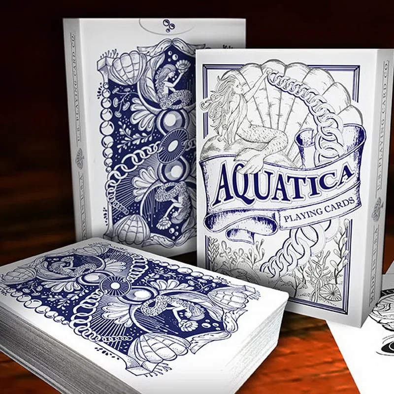 Aquatica колода игральные карты размер покера USPCC пользовательский ограниченный
