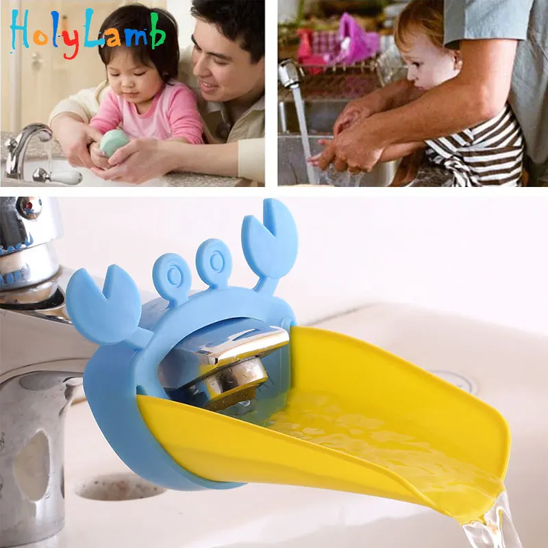 Guide des enfants crabe dessin animé | Évier désinfectant pour les mains, outils de lavage à la main, prolongateur de robinets, accessoires pour bébés de natation
