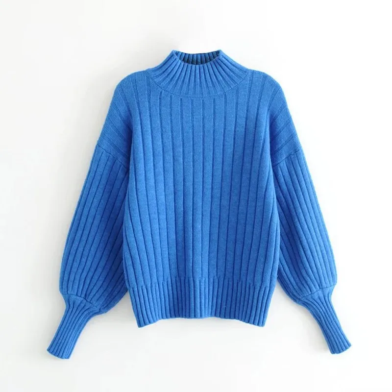 

OLGITUM 2019 Autumn Warm Sweater Women Female Pullovers Solid Tops Women Turtheneck Long Knitted Pullovers Sweater SW824