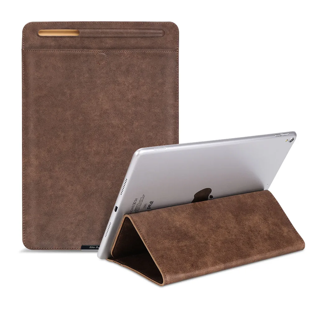 Чехол-сумка для iPad 10,2, Aiyopeen из искусственной кожи с держателем для карандашей для iPad 7 поколения - Цвет: Brown