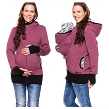 Поддельный комплект из двух предметов; Толстовка кенгуру для мамы и новорожденного; эргономичное пальто-кенгуру для переноски ребенка; женская сумка-кенгуру