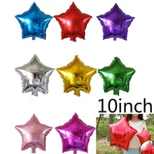 ГОРЯЧАЯ 10 шт./лот 10 inch Звезда воздушные шары 25 СМ Пять-Точка баллон Для Свадьбы День Рождения поставки Надувные globos