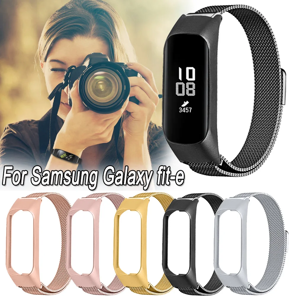 Для Samsung Galaxy fit-e SM-R375 Миланская Магнитная Петля ремешок из нержавеющей стали на