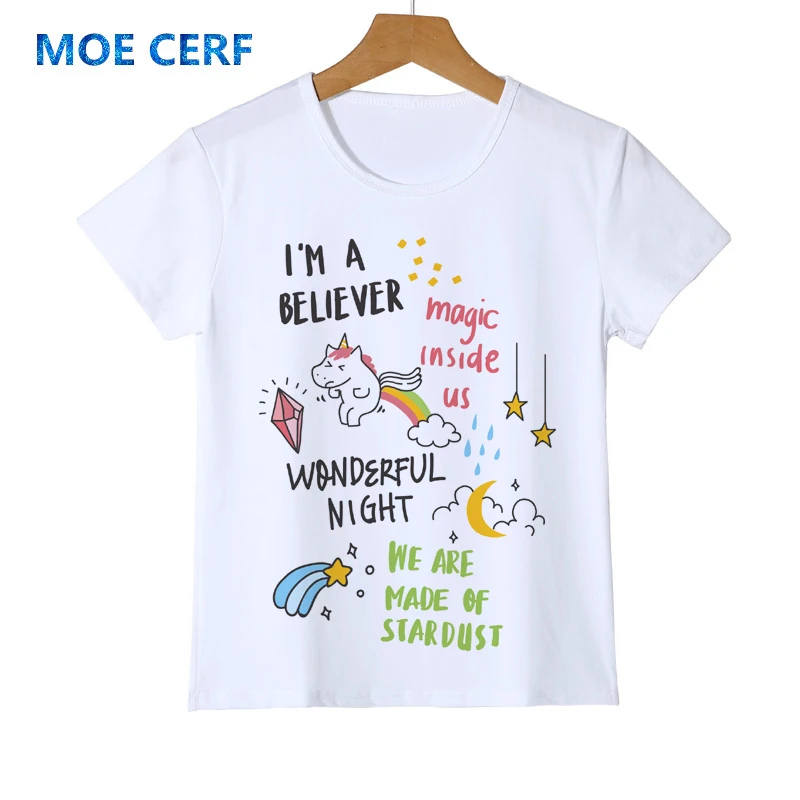 Rainbow Unicorn Donut Short-Sleeve T-Shirts for 2-6T Girl