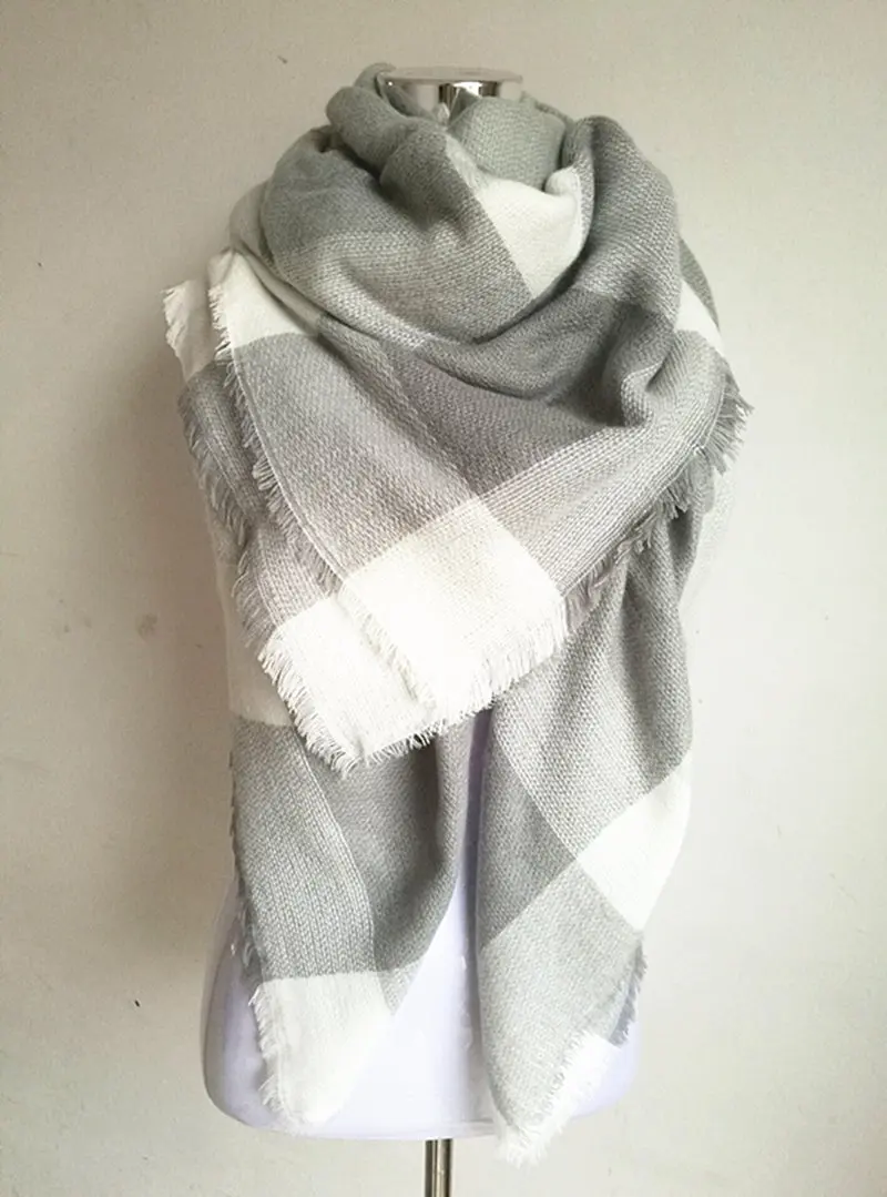 za Winter 2016 Tartan Scarf Desigual Plaid Scarf New Designer Unisex Acrylic Basic Shawls Women's Scarves hot sale za scarf