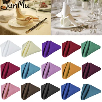 

New 30x30cm 1Pcs Linen Napkin Polyester Napkin Handkerchief Cloth Diner Banquet Wedding Party Home Decorations Wholesale