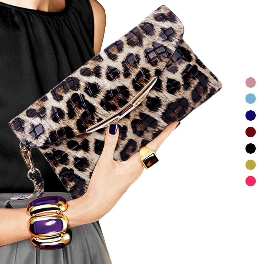 

Woman Evening Bag Leopard Wallet Wedding Party Banquet Shoulder Bag Fashion Clutch Purse Evening Bags 2019