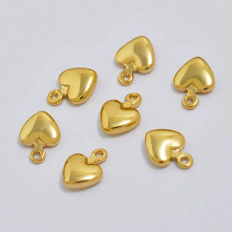 

20pcs Keep Color Small Heart Charms Pendant for Necklace Making Accessories Manufacture of Jewelry