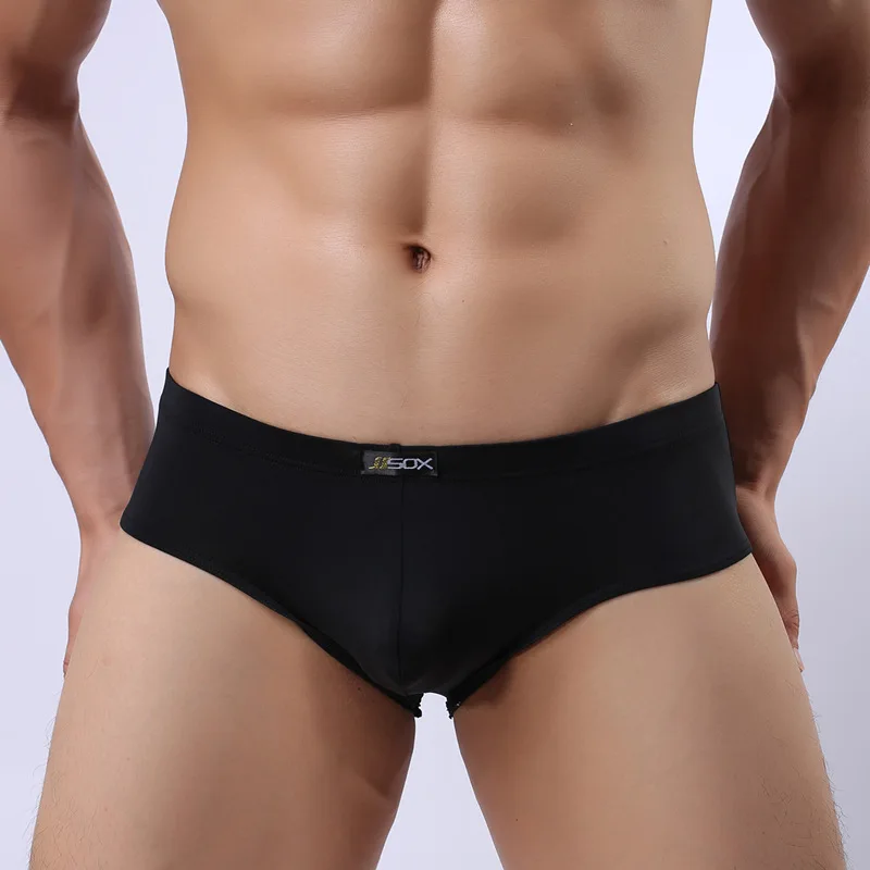 

Brand Sexy Smooth Underwear Cool Man Boxer Shorts Soft Panties Sexy Male Underpants Slim Small Boxers Fashion 7 Colors