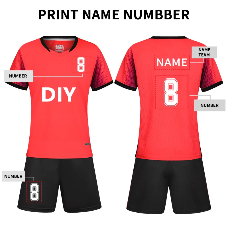 Футбольные майки Camisa De Futebol, форма, Дышащие футбольные футболки для детей, Survetement, футбольные Майо, футбольные комплекты для ног Франции - Цвет: red DIY