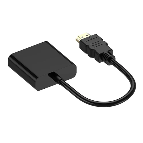 Perlinta HDMI TO VGA с аудио кабель и дополнительные USB Адаптеры питания, позолоченные высокого-Скорость 1080 P HDMI конвертер VGA адаптер - Цвет: Normal Black