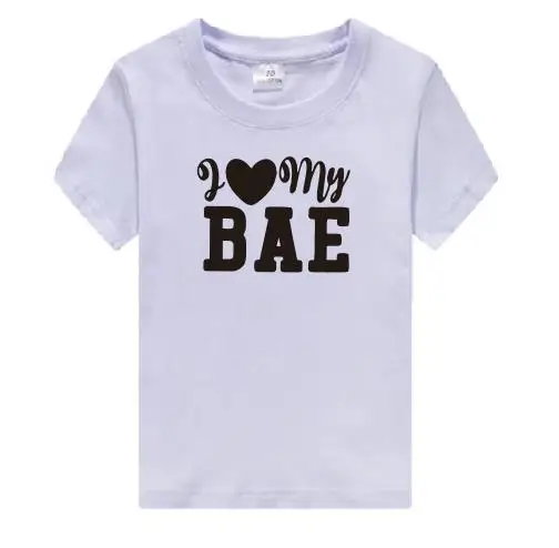 PADDY DESIGN BAE Best Auntie Ever I Love My Bae/футболка для всей семьи, топ для новорожденных, модные футболки с короткими рукавами