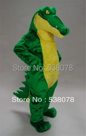 Хорошее качество для взрослых зеленый ростовый костюм крокодила символ «Герой мультфильма» костюм маскота костюм Карнавальный костюм для косплея SW481