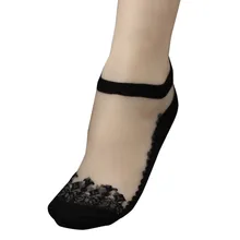 Ультратонкие прозрачные красивые прозрачные кружевные эластичные короткие носки невидимые однотонные носки Calcetines Meias Mulher#20