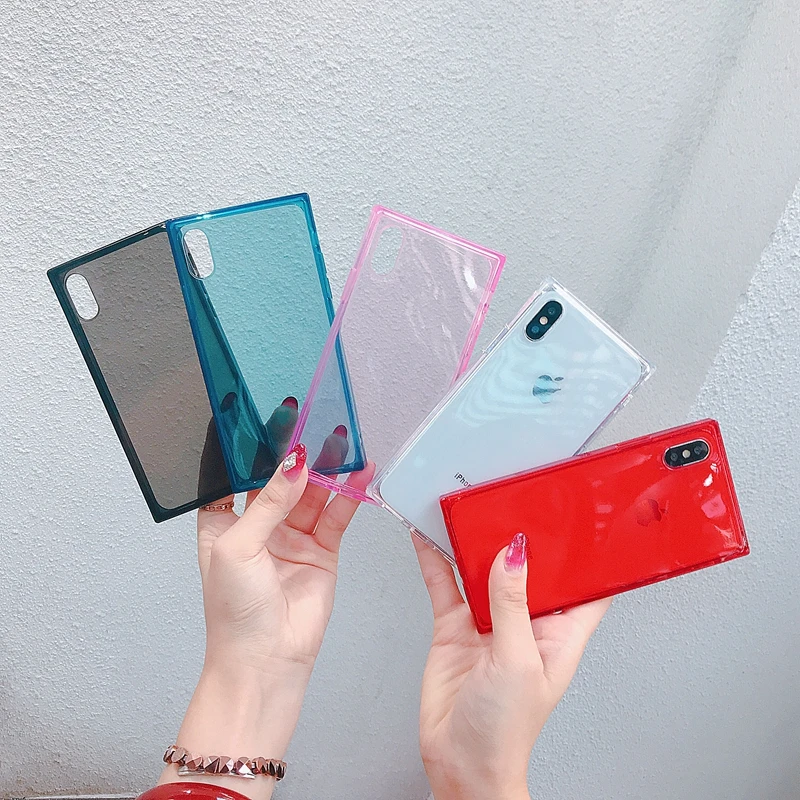 

For iPhoneX 6SP Mobile Shell 7 8 Plus Transparent Silicone Couple Anti-fall Soft Shell Slim All-inclusive New Mobile Phone Case