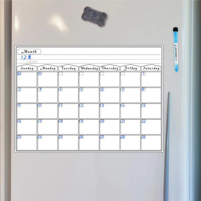 Магниты на холодильник магнитный календарь съемный Еженедельный планировщик сухое стирание рисунок ежемесячная Планерная доска холодильник расписание магнит стикер