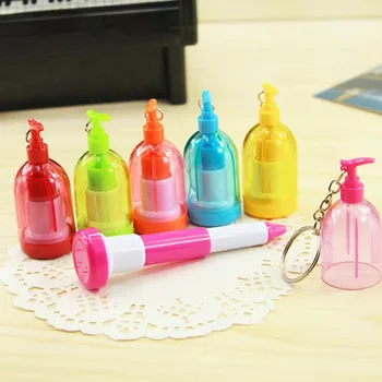 

New Cartoon Shower Gel Bottle Shaped Retractable Ballpoint Pen Writing Pens Kids Award Gift Halloween Party Favor Wedding