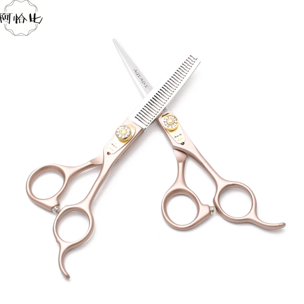 A9105 6In. AQIABI JP 440C Rose Gold Salon Hairdressing Scissors Hair