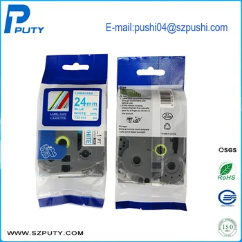 

Compatible 24mm Blue on White Tz Tape Tze-253 for P-touch Label Maker Ribbon TZ-253 Tze253