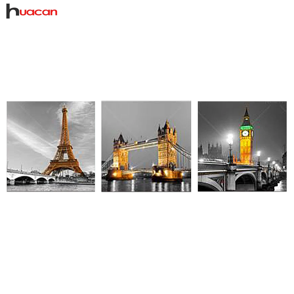 

Tower and bridge diy diamond embroidery for living room cross stitch diamond mosaic Europe scenery painting wall sticker