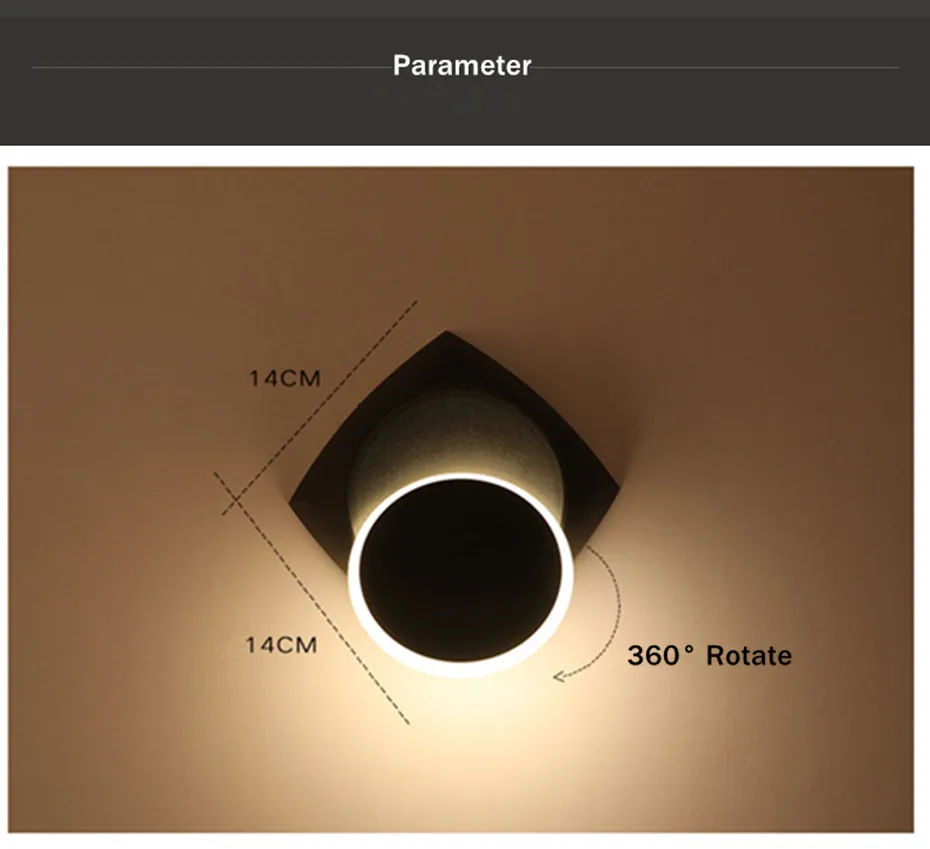 Светодиодный настенный светильник 360 градусов вращение Регулируемая прикроватная лампа креативный настенный светильник современный настенный светильник для гостиной