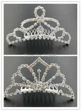 9.5CM Mix 2 Styles 4PCS/lot Bridal Hair Comb Claw Bride Tiaras Alloy & Glass Rhinestone Jewelry Hairwear
