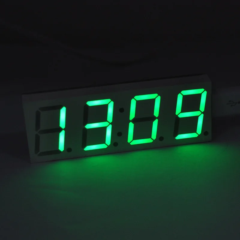 

4 Bits Digital LED Electronic Clock Use in the Car or the Cabinet USB Power Big Number Display Table Clock