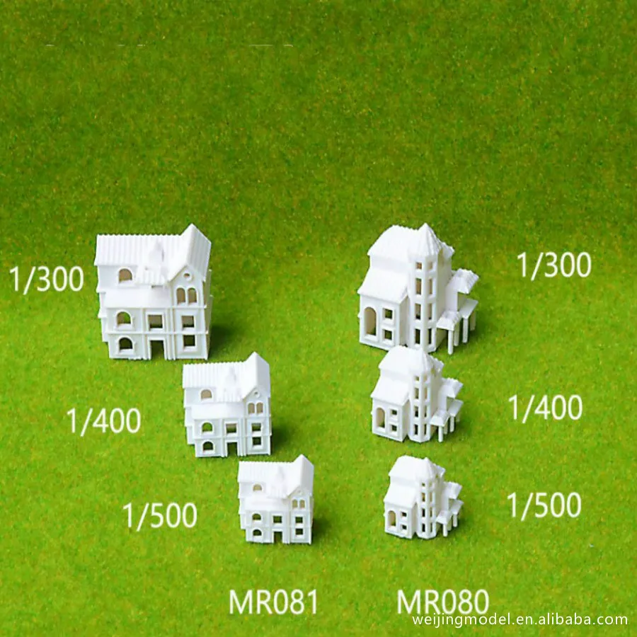 10 шт./лот 1:300 1:400 1:500 весы Белый дом для Хо поезда Макет Фэнтези миниатюры модель