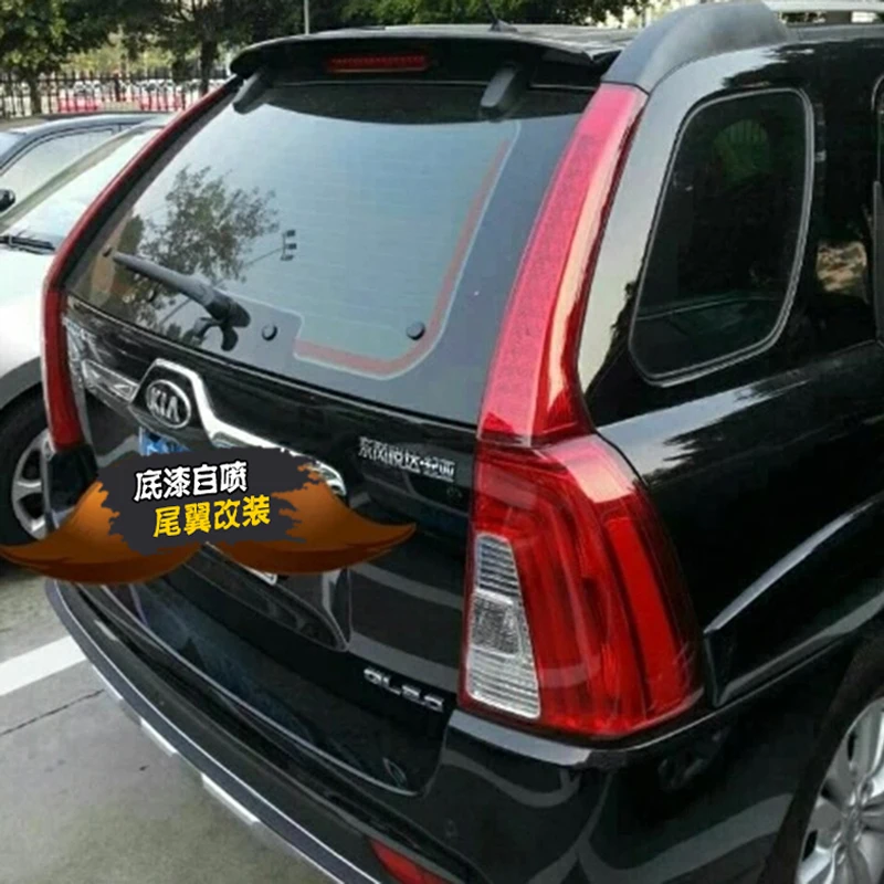 

For Kia Sportage Spoiler 2007-2013 Car Tail Wing Decoration High Quality ABS Plastic Unpainted Primer Rear Trunk Roof Spoiler