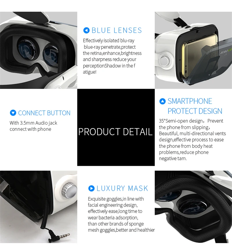 BOBOVR Z4 3D очки Виртуальная реальность VR гарнитура BOBO Google Cardboard VR Крепление на голову с Bluetooth пультом дистанционного управления для 4-6'