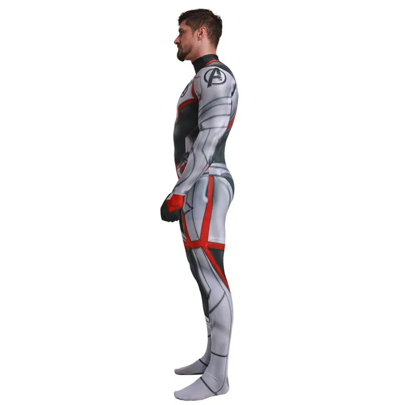 Avengers Endgame Quantum Realm Jumpsuits Cosplay Costume 3D Printed One-Piece Fullbody Zentai Lycra Long Sleeve Bodysuit