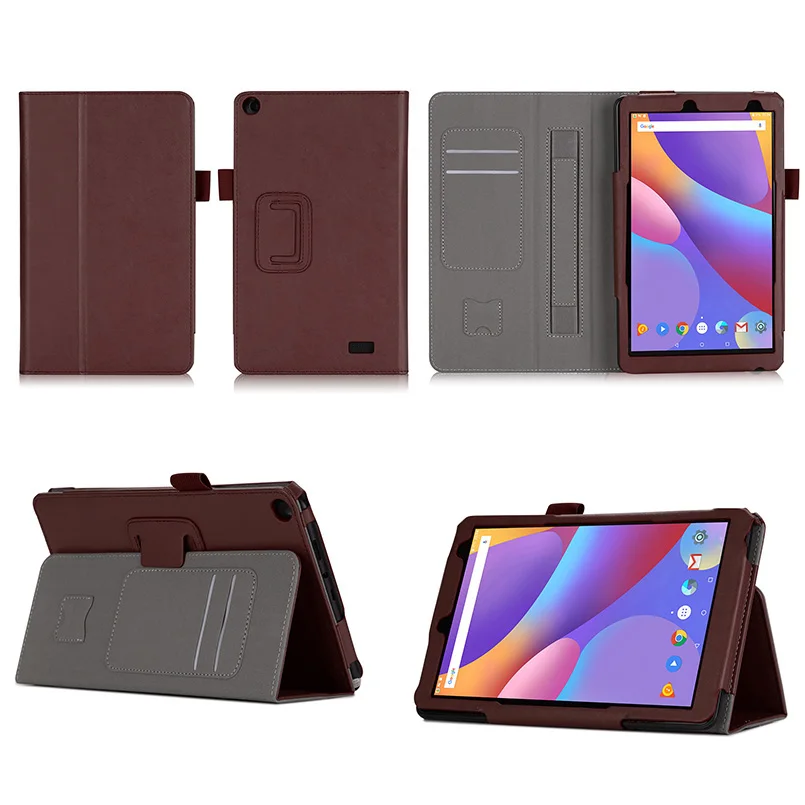 

For Chuwi Hi9 PU Leather Tablet Case with Hand Holder Card Slot Case for 8.4inch Chuwi Hi9 Tablet Protective Cover+Stylus Pen