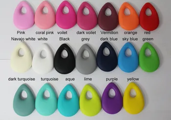

100PCS/LOT Water Drop Teething Necklace Jewelry Pendant - Organic BPA Free Silicone Teether Pendant Toys for Nursing Moms