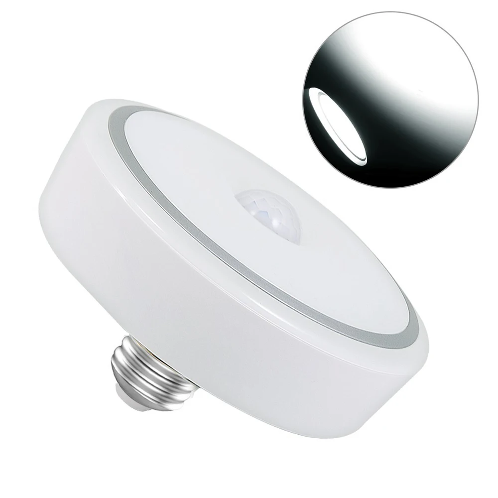 

Firecore 24LEDs Lamp Smart Motion Sensor Bulb White Light 12W E27 For Garage Warehouse Stair Work in the day Or Night