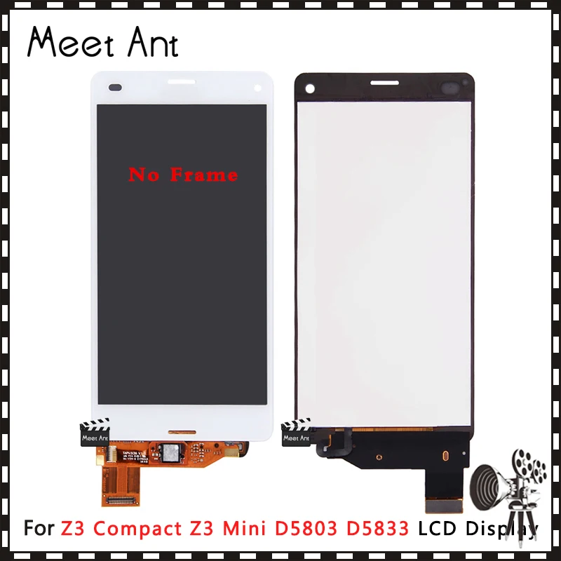 DHL 10 шт. Высокое качество для Sony Xperia Z3 Compact Mini D5803 D5833 ЖК-экран с сенсорным экраном