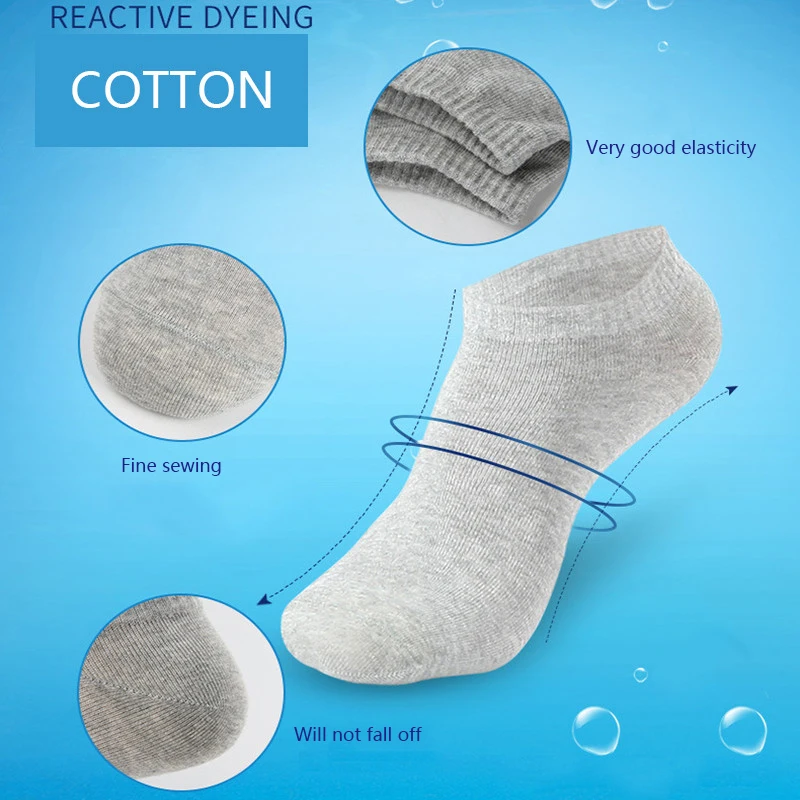 Men Summer Boat Socks Large size 44,45,46,47,48 Black Breathable Fashion Black Male Cotton Socks Men short Big New 10 Pairs