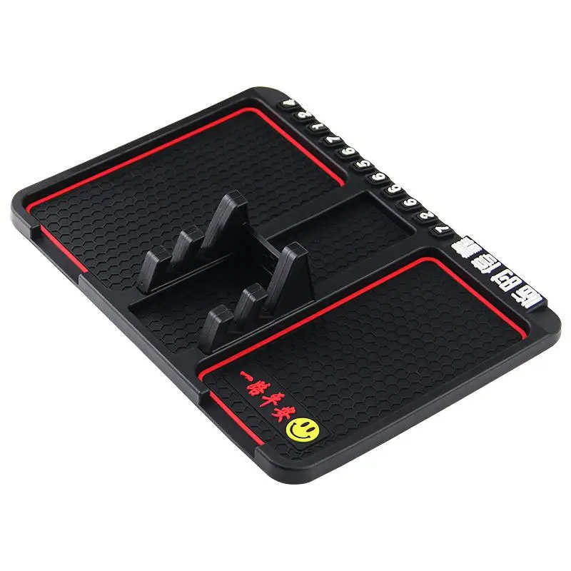 Car Anti-Slip Mat Automoble Multifunctional Temporary Parking Phone Mat Holder Car internal Storage holder Group Number Styling