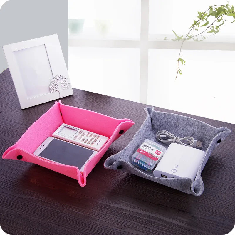 

1pc Felt Organizer Box Set Stationery Desk Organizer Supplies Desktop Bag Set for Student
