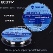 0,009 мм 200 м Сверхтонкий Серебряный скачок провода Замена для прецизионных гибких схем телефон экран Ремонт Инструменты