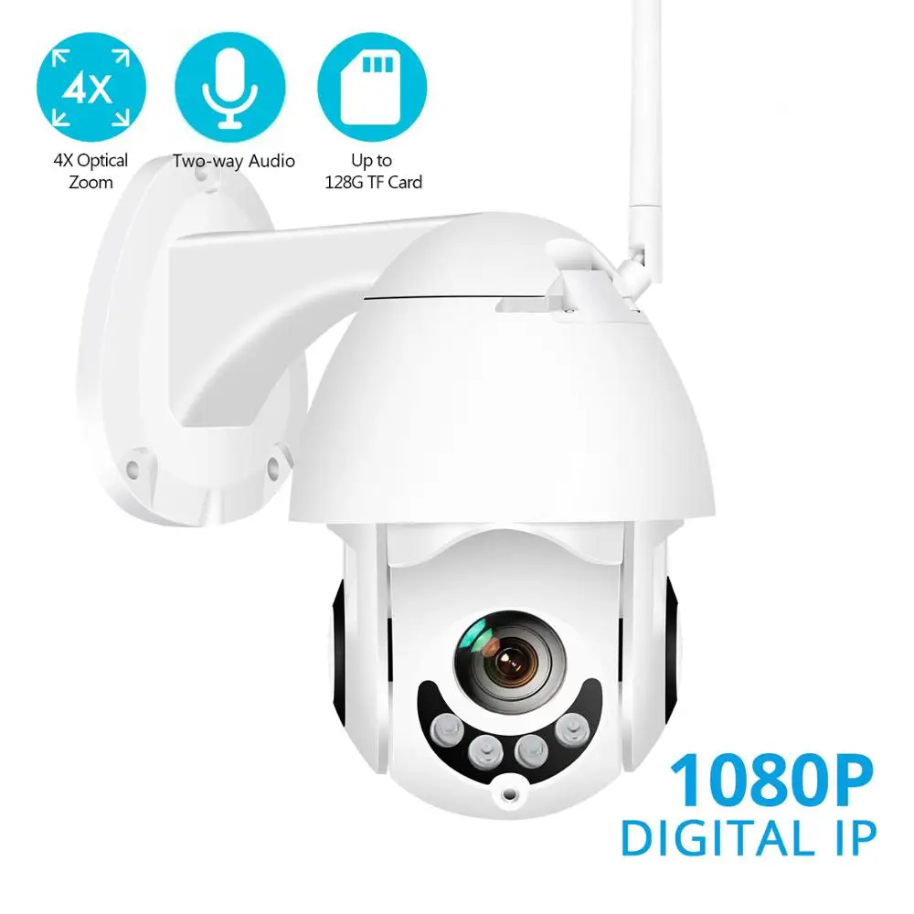 

BESDER 4x Optical Zoom PTZ IP Camera 320° Rotation 2MP Two-Way Audio Wireless Outdoor Waterproof CCTV Security Camera WiFi iCSee