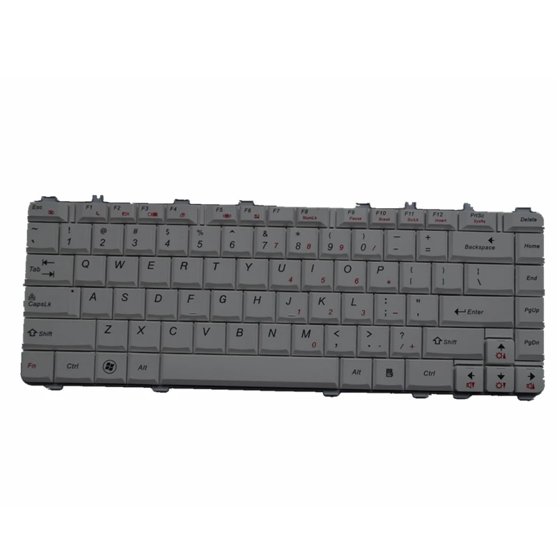 Gzeele США клавиатура для ноутбука Lenovo V460 v460a v460ne Y460 Y460N y460ne y460c y460at Y460p Y450 Y450A Y450G Y550 Y550A английский - Цвет: Белый