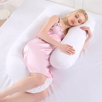 

Cotton Women Maternity Full Body Pillow Pregnant Side Sleepers Support Comfort Cushion Pillows Bedroom Bedding 5 Colors 15