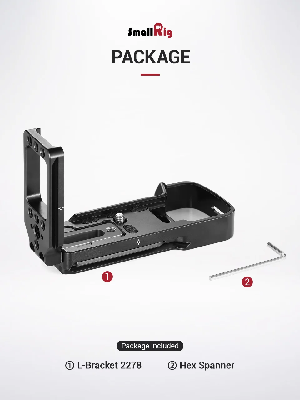 SmallRig a7ii l-кронштейн пластина для sony a7 II/a7R II/a7S II камера Arca-Швейцарский Стандарт быстрого крепления l-пластина Монтажная пластина-2278