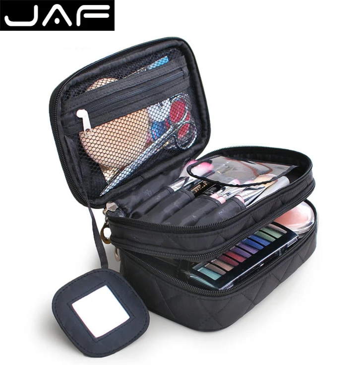 

JAF Cosmetic Bags Makeup Bag Women Travel Organizer Professional Storage Brush Necessaries Make Up Case Beauty Toiletry Bag