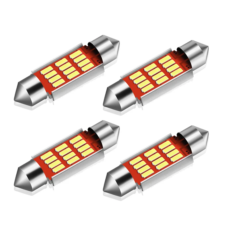 4 шт. C5W 36 мм Festoon светодиодный 4014 12SMD купольный Светильник Автомобиля Подсветка салона для BMW E46 1998-2005 E60 2008-2010 дневные ходовые огни 12V Белый F: кристально-голубой