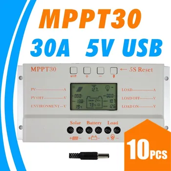 

10pcs,lots MPPT 30A mppt 30 solar charge controller 12V 24V auto work with lcd display wholesale