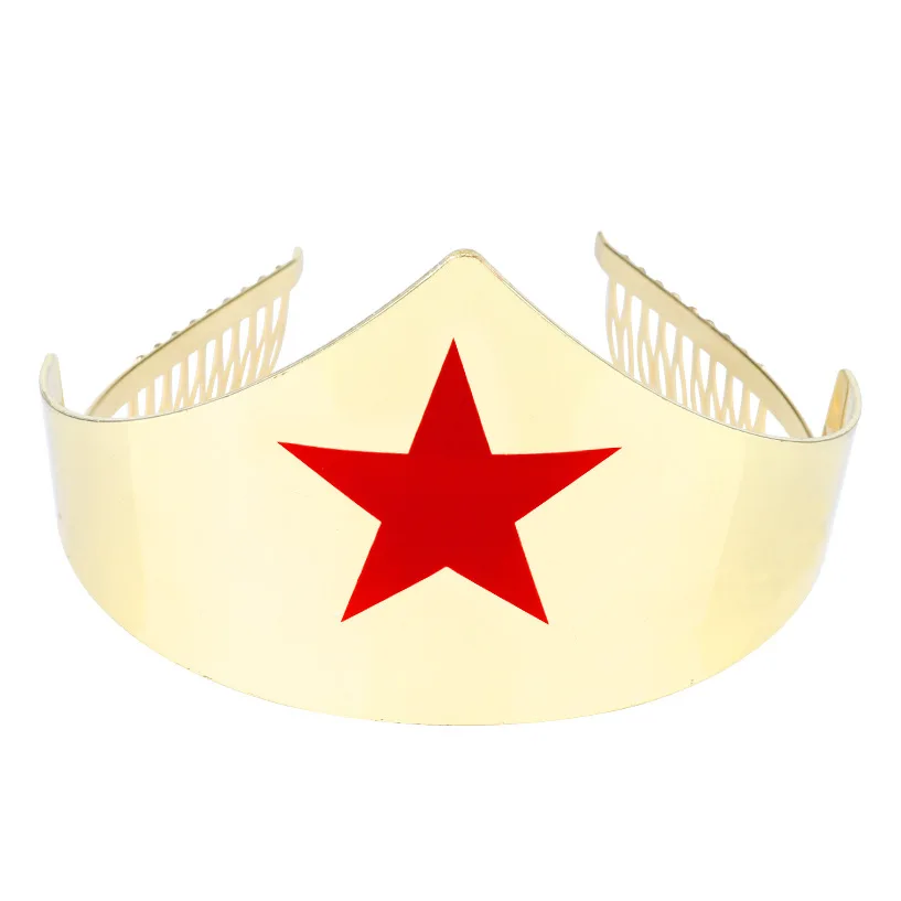 

Fashion Movie Jewelry Wonder Woman Cosplay Gold Tiaras Crowns Hair Clip Hairband Headbands Women Girls Head Accessories