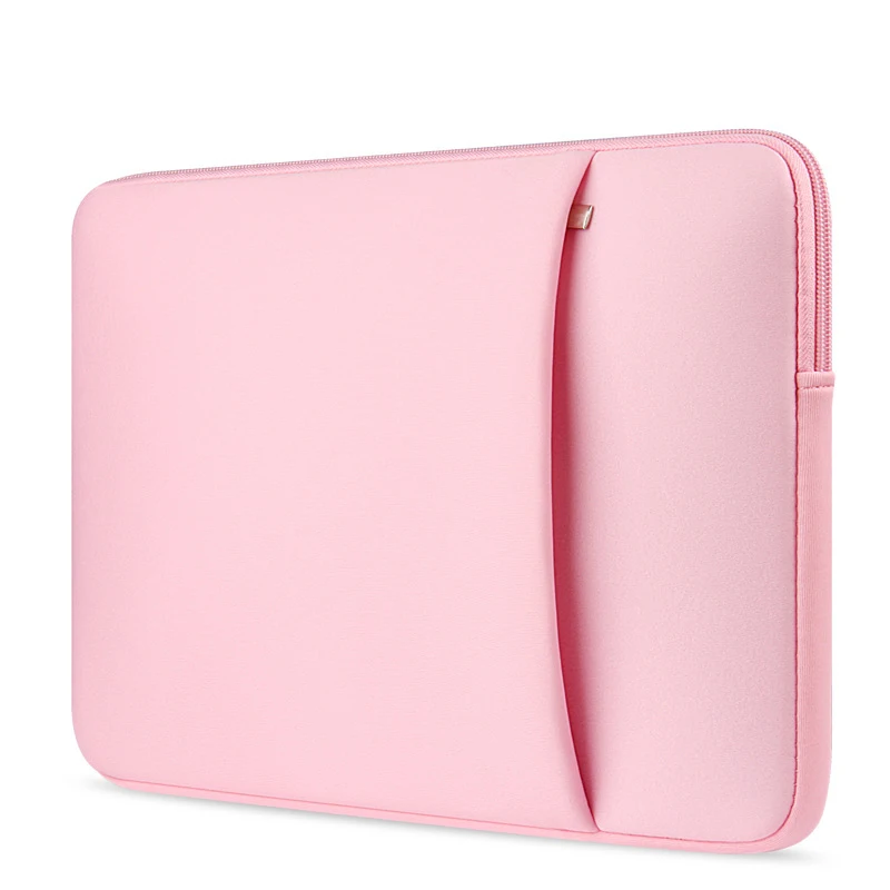 Neoprene Zippered Laptop Sleeve with Pocket - Unisex, Multiple Sizes