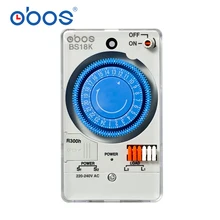 Hot sale timer 50 / 60Hz 220V time switch mechanical 24 hour timer switch, 48 times per day on/off time setting range 30 minutes 220v digital cumulative time counter resetable timer count working hour