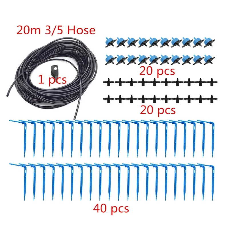 Тепличная система капельного орошения 2L/4L/8L 2-полосная капельного со стрелками комплект система орошения сада горшечные растения для полива в общей сложности 20 блоков - Цвет: Type 4  8L